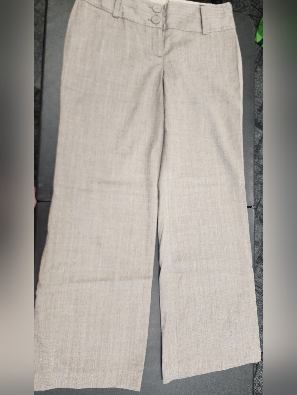 Ann Taylor Beige Wide-Leg Dress Pants